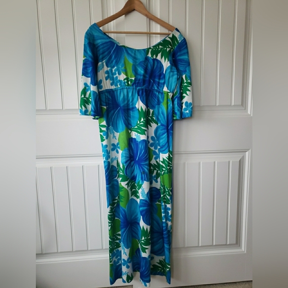 VTG 60’s Pomare Tahiti Hawaiian Dress Mumu VTG Size 12 - Picture 2 of 6